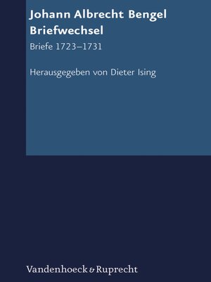 cover image of Johann Albrecht Bengel